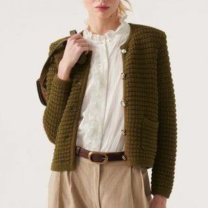 Ba&sh Gaspard Cardigan XSmall Green